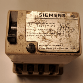 Disjoncteur différentiel Siemens triphasé 25A 30mA